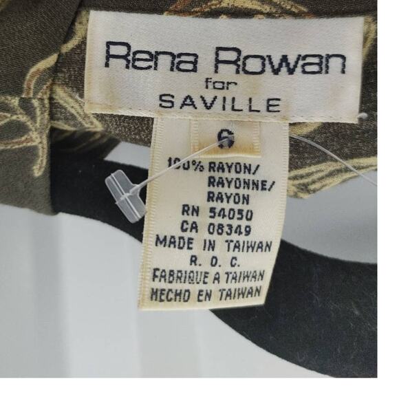 Vintage Rena Rowan for Seville Long Sleeve Top Leaf Design Sz 6 - Picture 4 of 4